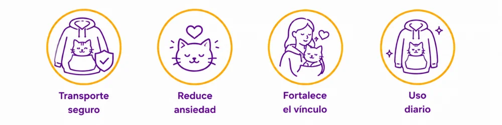 Beneficios del polerón porta mascota PetHeart