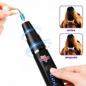 Limpiador dental por ultrasonido PetHeart para perros y gatos sobre fondo blanco.