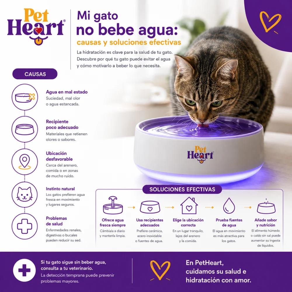 Mi gato no bebe agua: causas y soluciones efectivas 1 Mi gato no bebe agua: causas y soluciones efectivas para mejorar la hidratación felina con consejos prácticos y fuentes de agua para gatos.